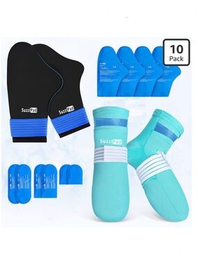 Blue SuzziPad Cold Socks🧦& Hand Ice🧊Pack Cooling Gloves🧤S/M